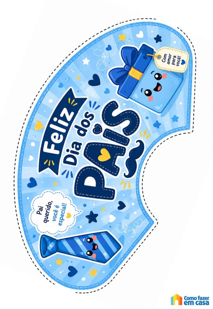 Leque de Papel para Dia dos Pais