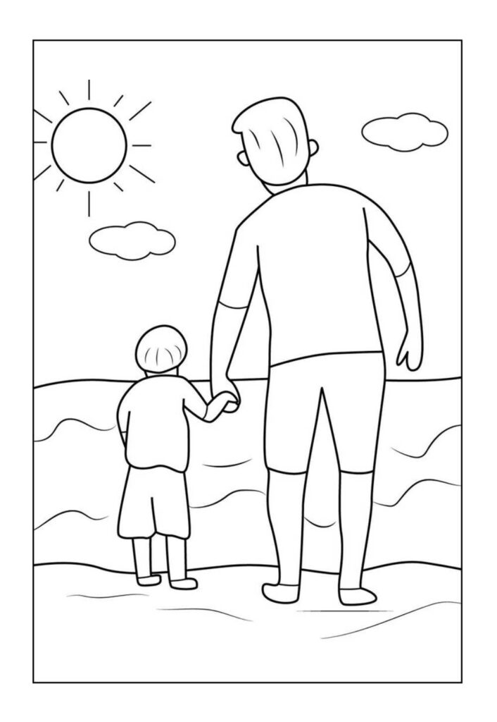 Dia dos Pais para pintar e colorir