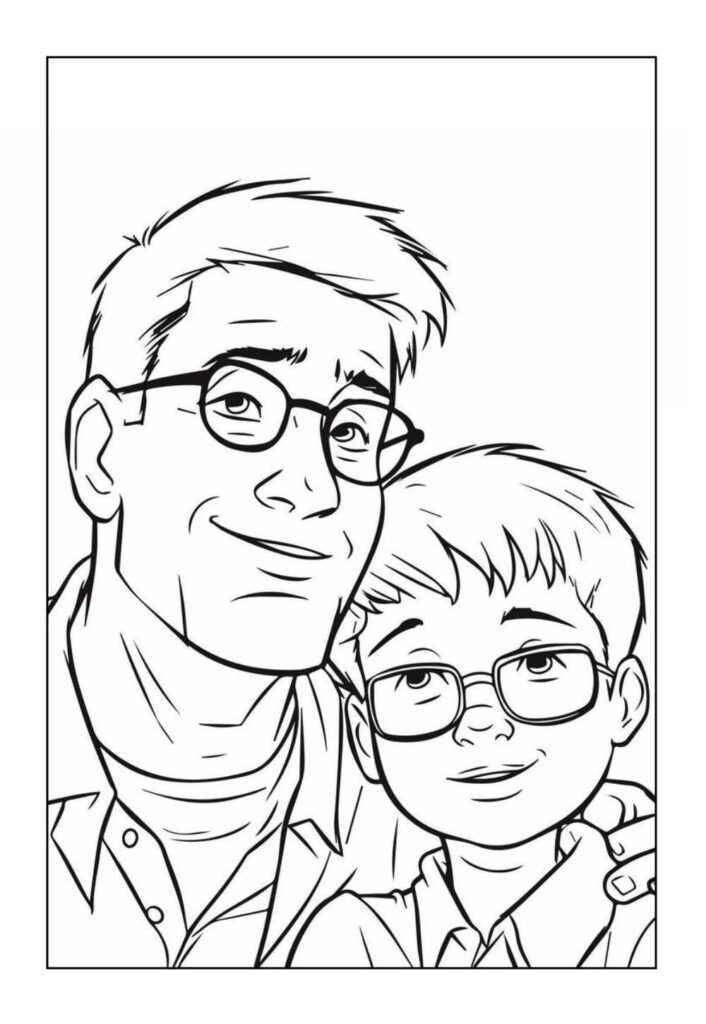 Desenhos de Dia dos Pais para colorir