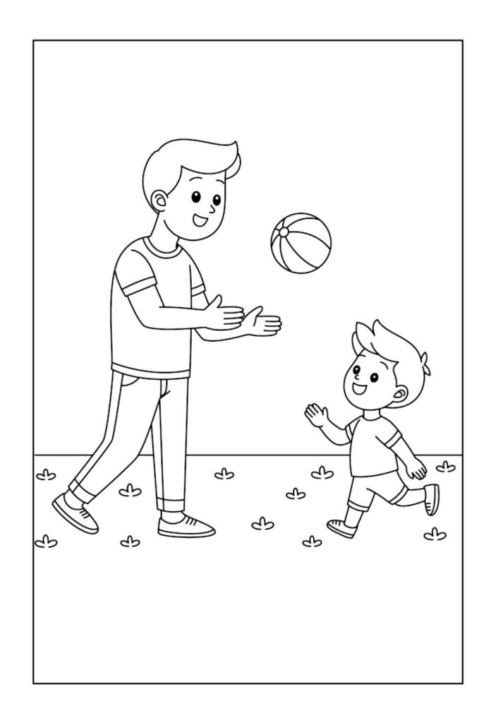 Desenho de Dia dos Pais para colorir
