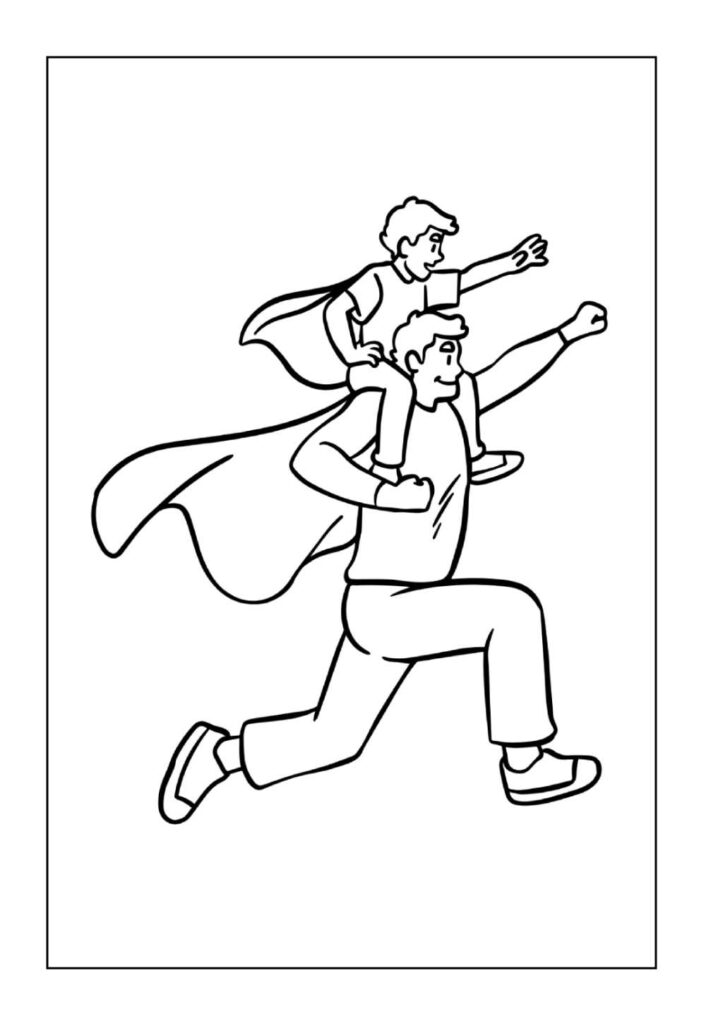 Desenho de Dia dos Pais para colorir