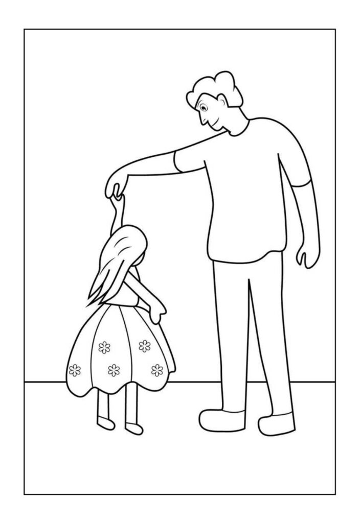 Desenho de Dia dos Pais para colorir