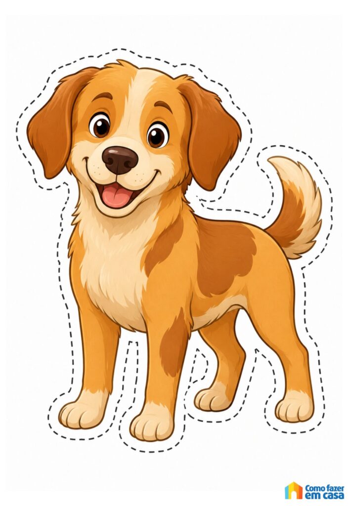 Molde de Cachorro para Imprimir