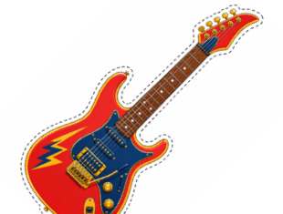 Molde de Guitarra para Imprimir