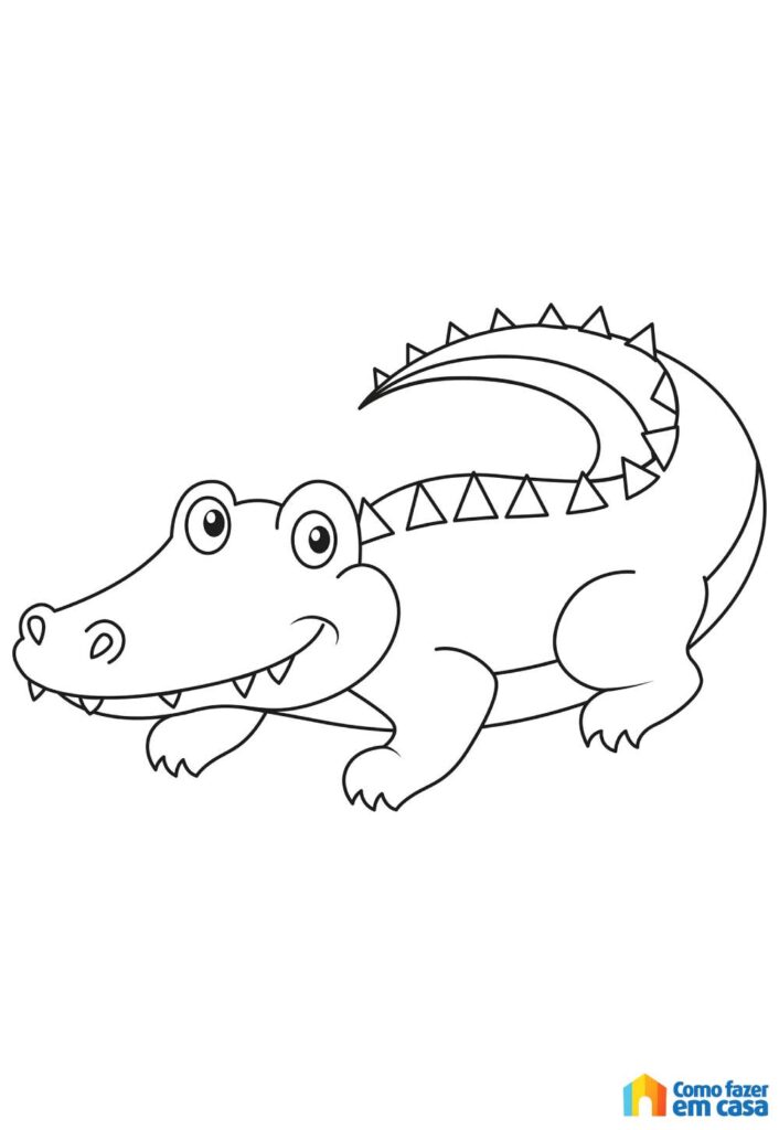 Desenho de Jacaré para Imprimir