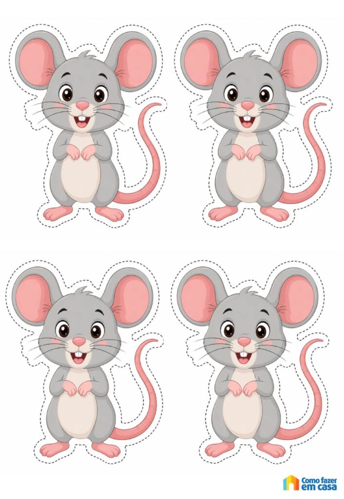 Moldes de Ratinhos para Imprimir
