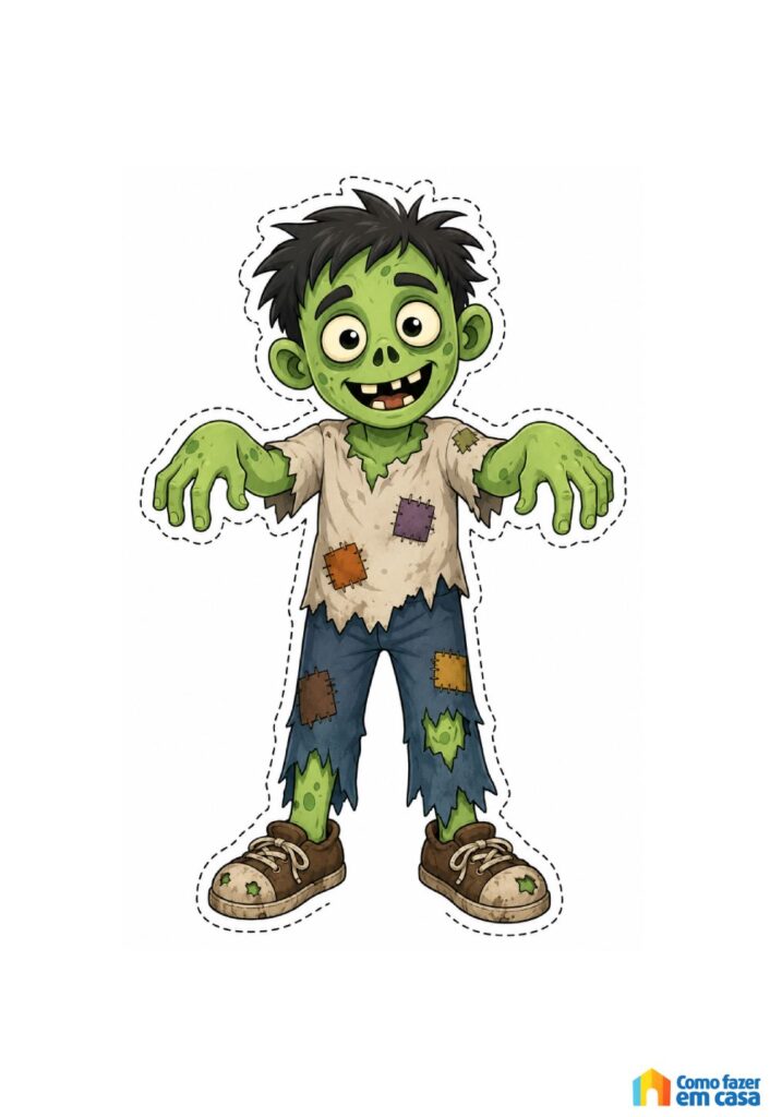 Moldes de Zumbi Divertido