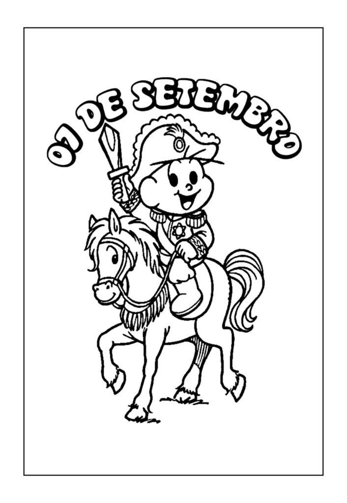 7 de Setembro para colorir e pintar