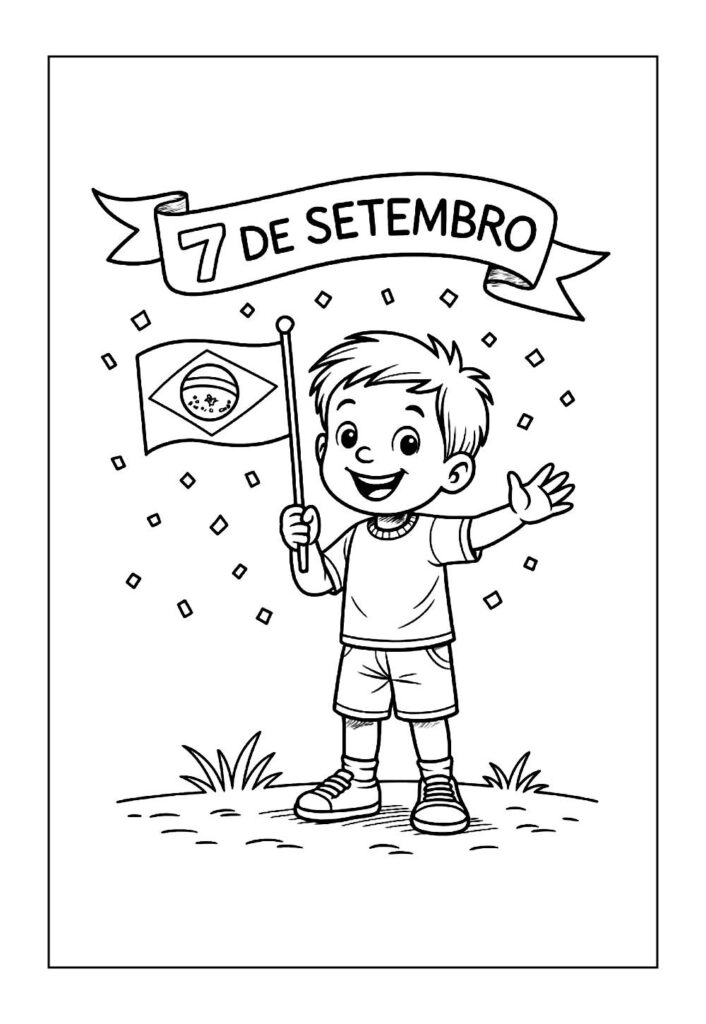 7 de Setembro para colorir