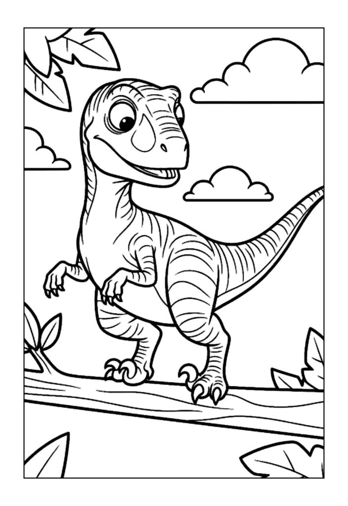 Desenho de Velociraptor