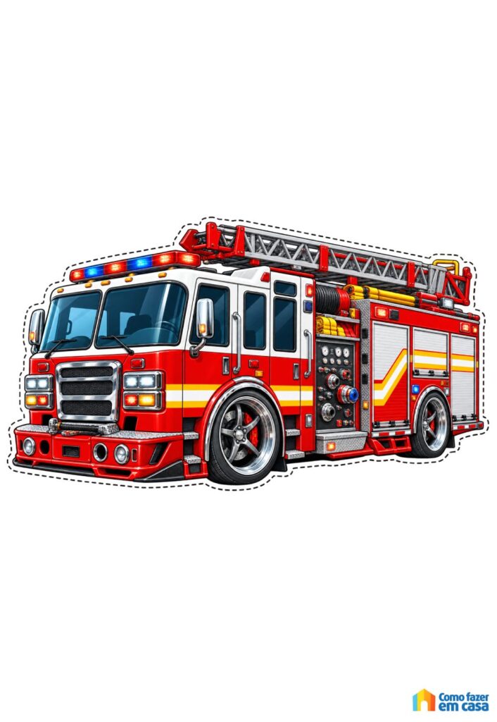 Molde de Carro de Bombeiro