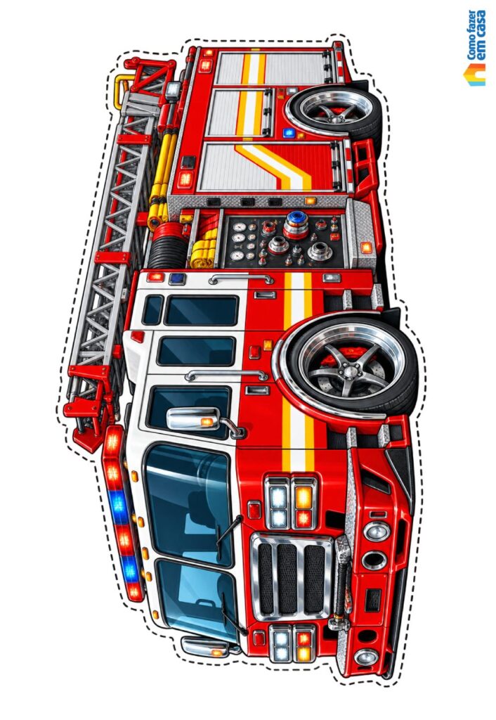 Molde Grande de Carro de Bombeiro