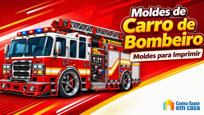 Moldes de Carro de Bombeiro para Imprimir