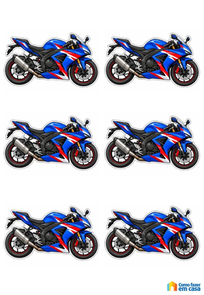 Molde de Moto para imprimir