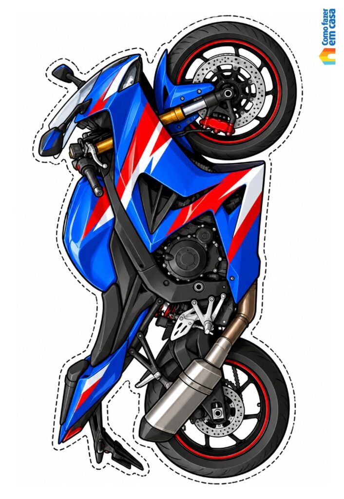 Molde de Moto para imprimir grande
