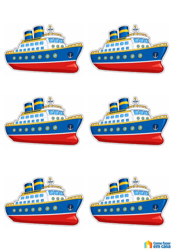 Molde de Navio Pequeno para Imprimir