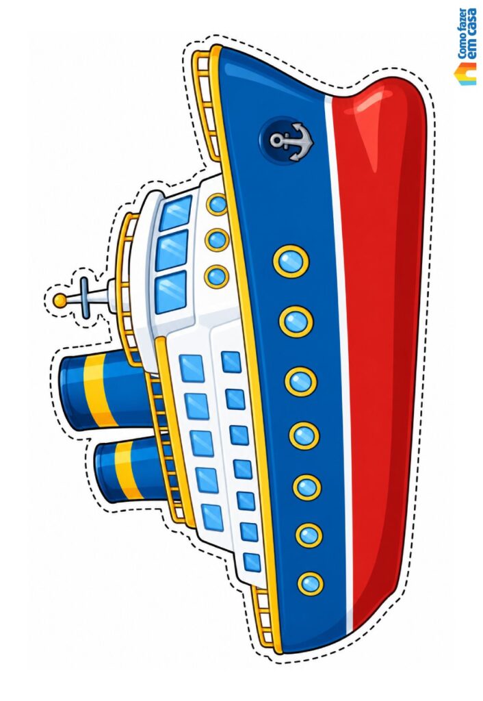 Molde de Navio para Imprimir