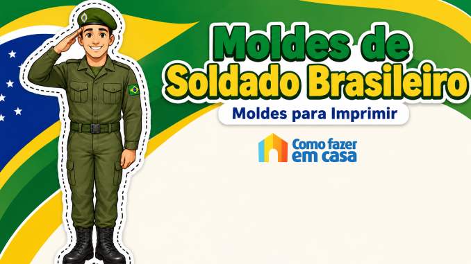 Molde de Soldado Brasileiro para Imprimir