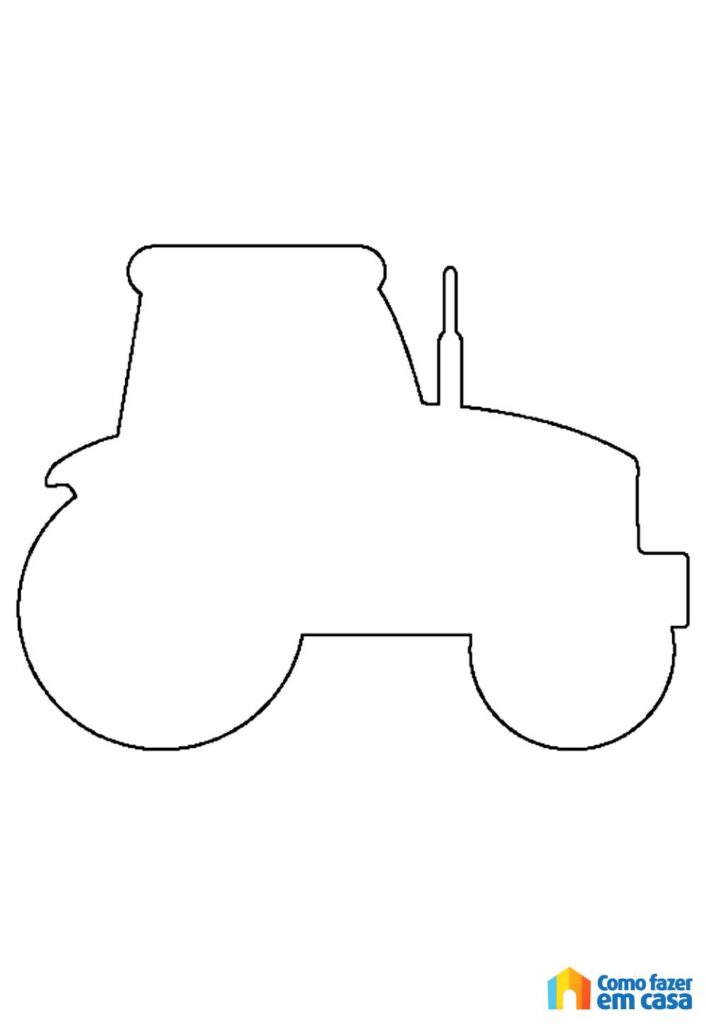 Molde de Trator para Imprimir e Recortar