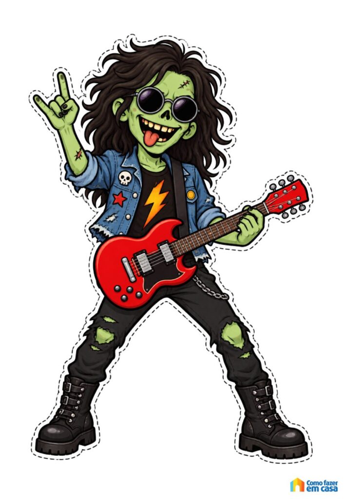 Molde de Zumbi Rockeiro