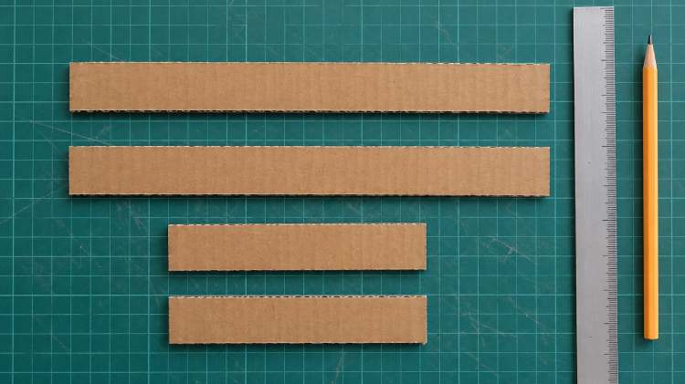 Organizador de gavetas com papelão