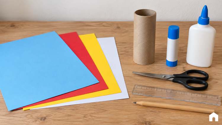 Materiais para fazer Foguete de Papel