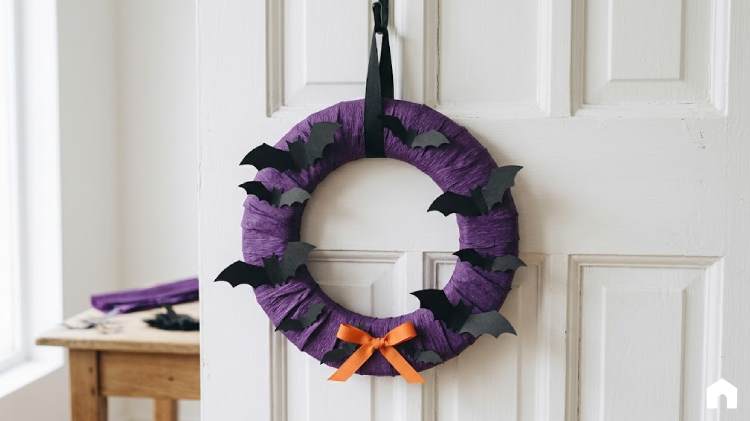 Guirlanda de Halloween com Morcegos para fazer Enfeite