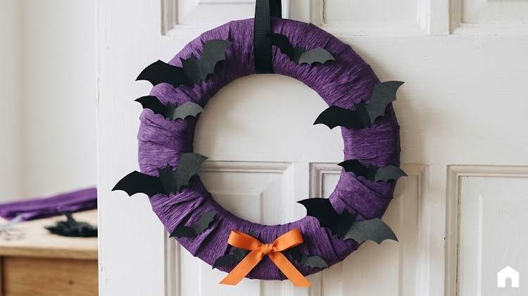 Guirlanda de Halloween com Morcegos para Decoração