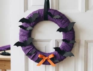 Guirlanda de Halloween com Morcegos