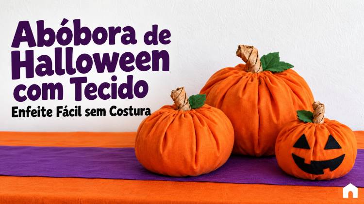 Enfeite de Abóbora de Halloween para Decoração