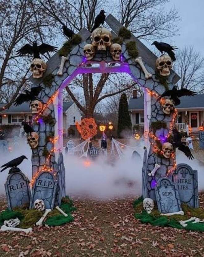 Decoração de Jardim para o Halloween