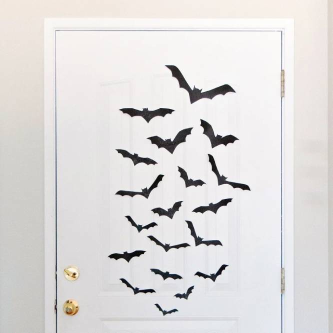 Decoração com Morcegos de Papel para Halloween