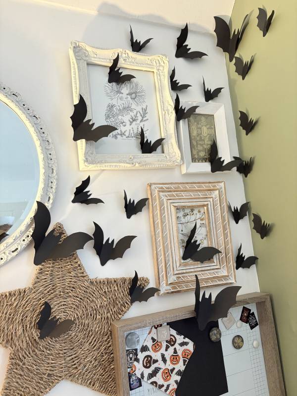 Decoração com Morcegos de Papel