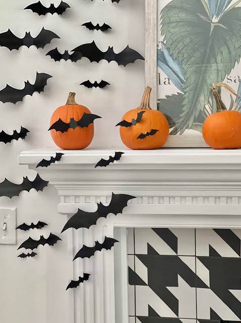 Morcegos de Papel para Halloween