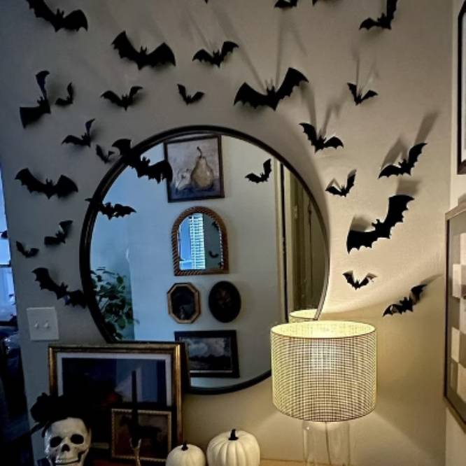 Decoração com Morcegos de Papel