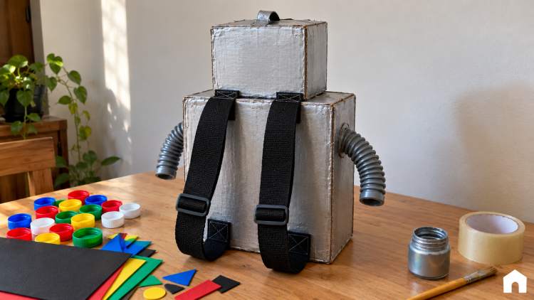 Como fazer Mochila Maluca de Robô com Caixa