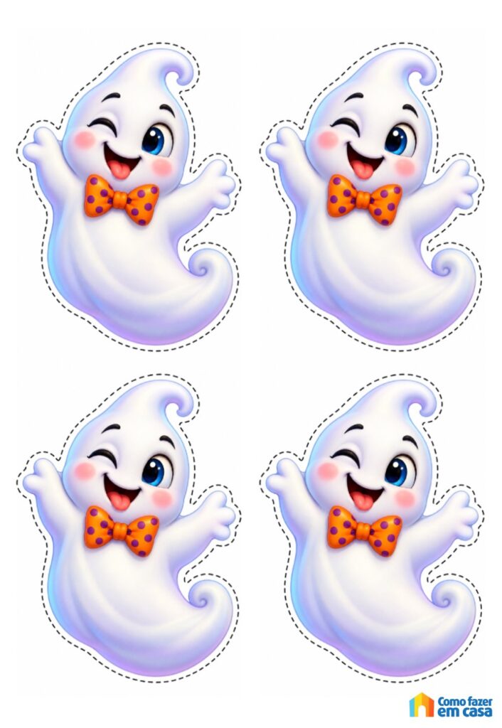 Moldes de Fantasminhas para Imprimir