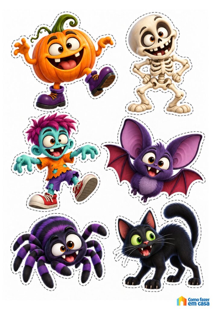 Moldes de Halloween para Topo de Cupcake