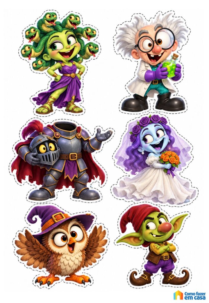 Moldes Coloridos de Halloween
