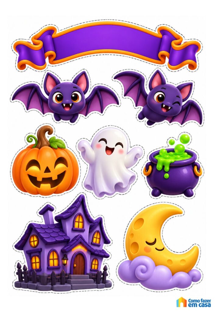 Topos de Bolo para Halloween