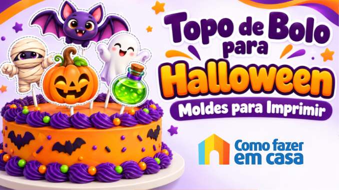 Topos de Bolo para Halloween